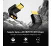 Adapter kątowy Unitek A1046ABK03 Kątowy 8K HDMI 90 i 270 stopni