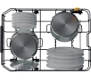 Zmywarka Whirlpool WH6FC11BS7A0X 45cm Automatyczne otwieranie drzwi Szuflada na sztućce