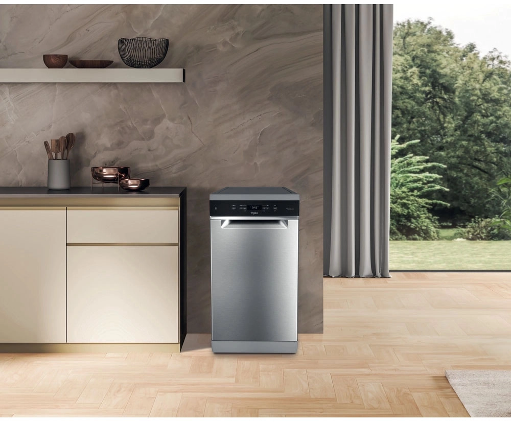 Zmywarka Whirlpool WH6FC11BS7A0X 45cm Automatyczne otwieranie drzwi Szuflada na sztućce