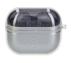 Etui na słuchawki Bizon Elastyczne z karabińczykiem do Samsung Galaxy Buds 3/3 Pro Przezroczysto-brokatowy