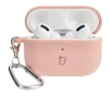 Etui na słuchawki Bizon Silikonowe z karabińczykiem do AirPods Pro 2 Jasnoróżowy