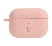 Etui na słuchawki Bizon Silikonowe z karabińczykiem do AirPods Pro 2 Jasnoróżowy