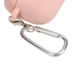 Etui na słuchawki Bizon Silikonowe z karabińczykiem do AirPods Pro 2 Jasnoróżowy