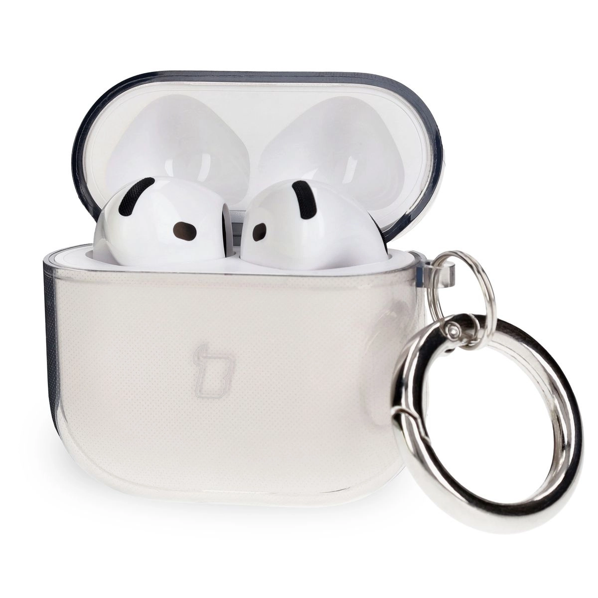 Etui na słuchawki Bizon Case Headphone Clear do AirPods 4 Przeźroczysto-czarny