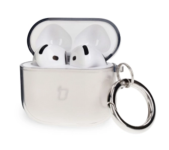 Etui na słuchawki Bizon Case Headphone Clear do AirPods 4 Przeźroczysto-czarny