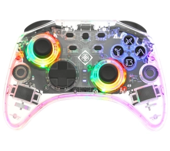 Pad Deltaco GAM-149-T do Nintendo Switch, PC Bezprzewodowy Transparent