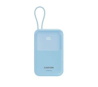 Powerbank Canyon OnPower 101 z kablem USB-C 10000mAh 22,5W Niebieski