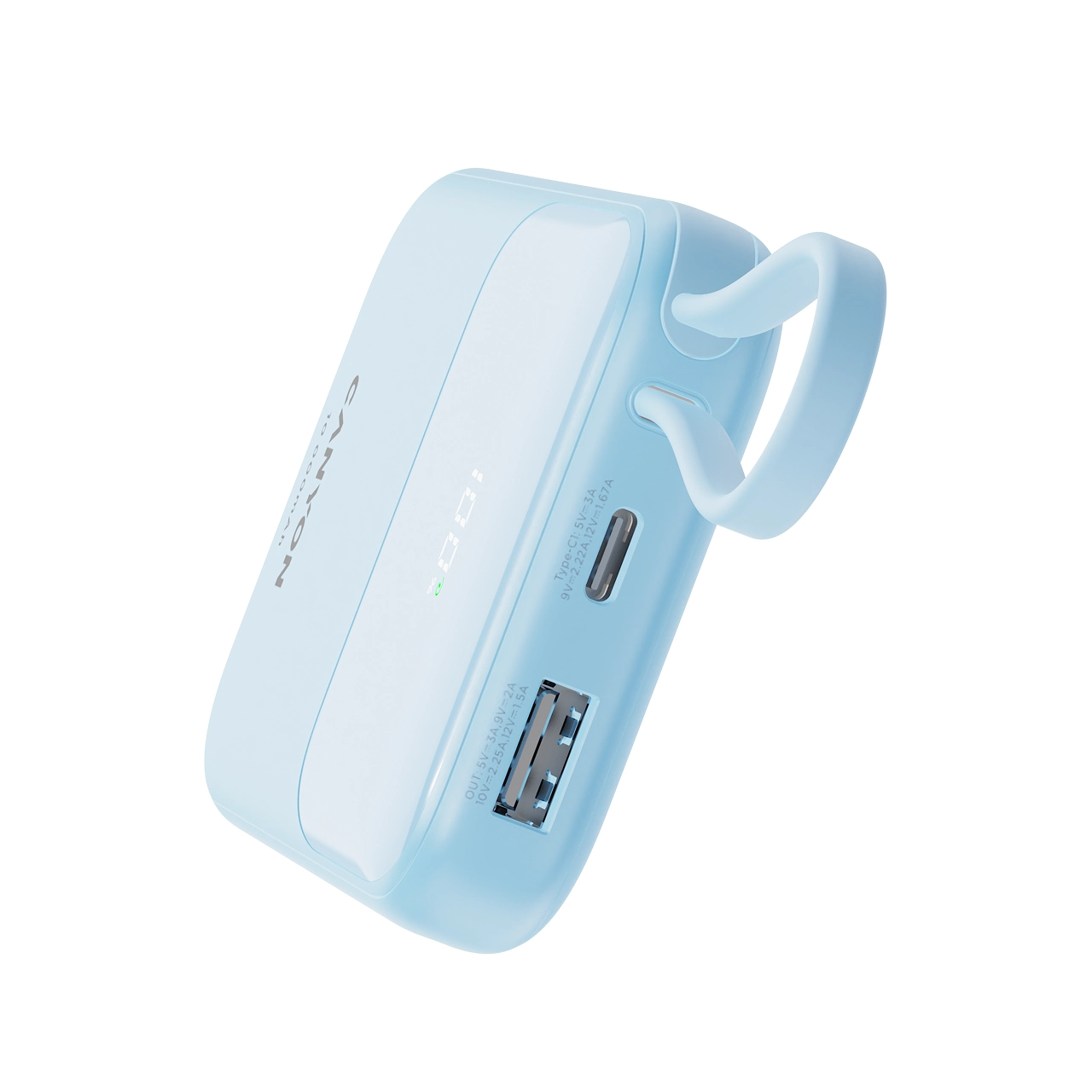 Powerbank Canyon OnPower 101 z kablem USB-C 10000mAh 22,5W Niebieski