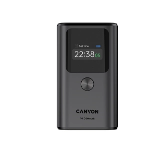 Powerbank Canyon OnPower 130 TFT 10000mAh PD 30W Grafitowy