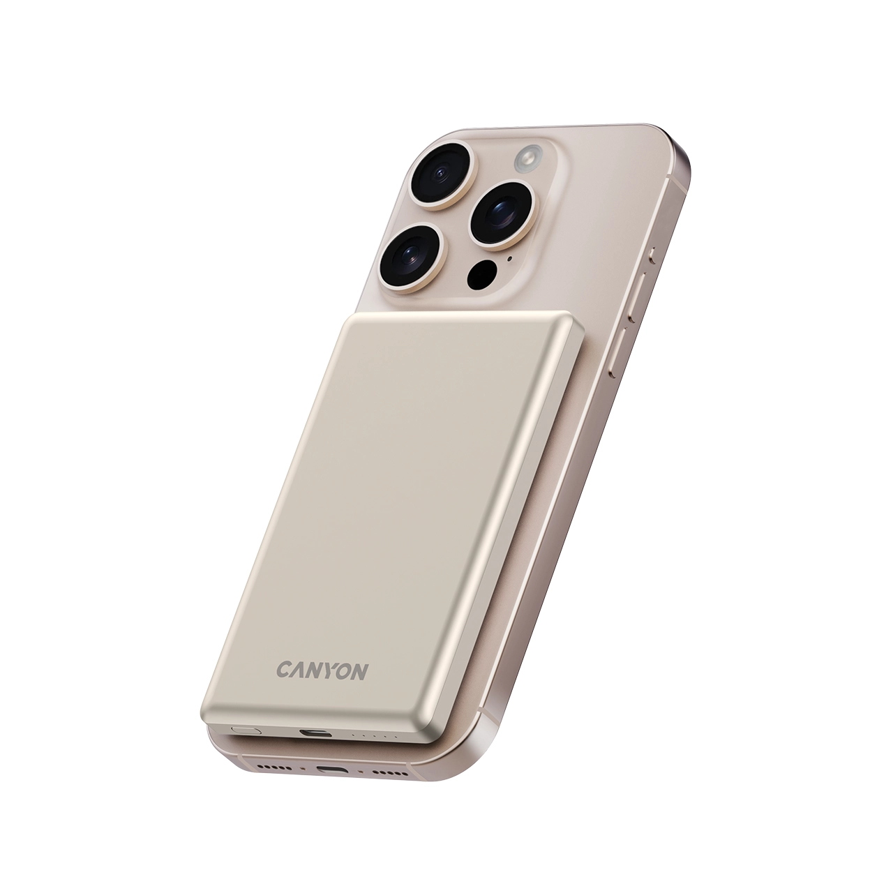 Powerbank Canyon OnPower 505 Magsafe 5000mAh PD 20W Beżowy