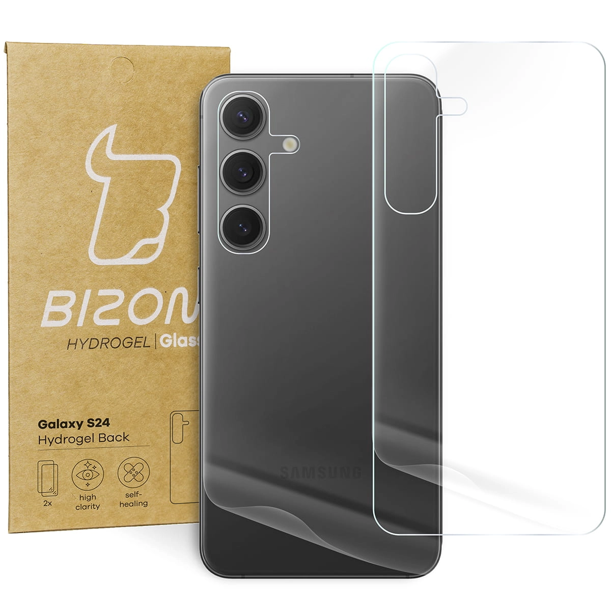 Folia hydrożelowa Bizon na tył Hydrogel do Galaxy S24 2 sztuki