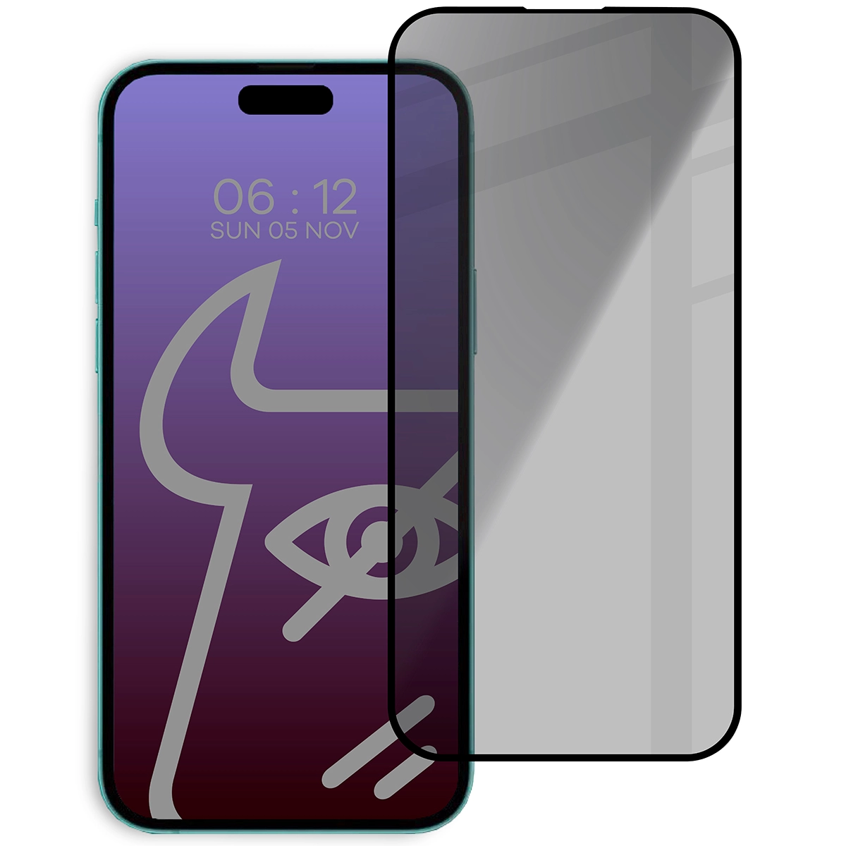 Szkło hartowane Bizon prywatyzujące pełne Edge Shadow do iPhone 15 Pro Przyciemniane