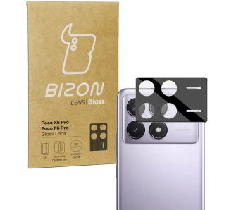 Szkło ochronne Bizon na aparat Lens do Xiaomi Poco X6 Pro/Poco F6 Pro 2 sztuki