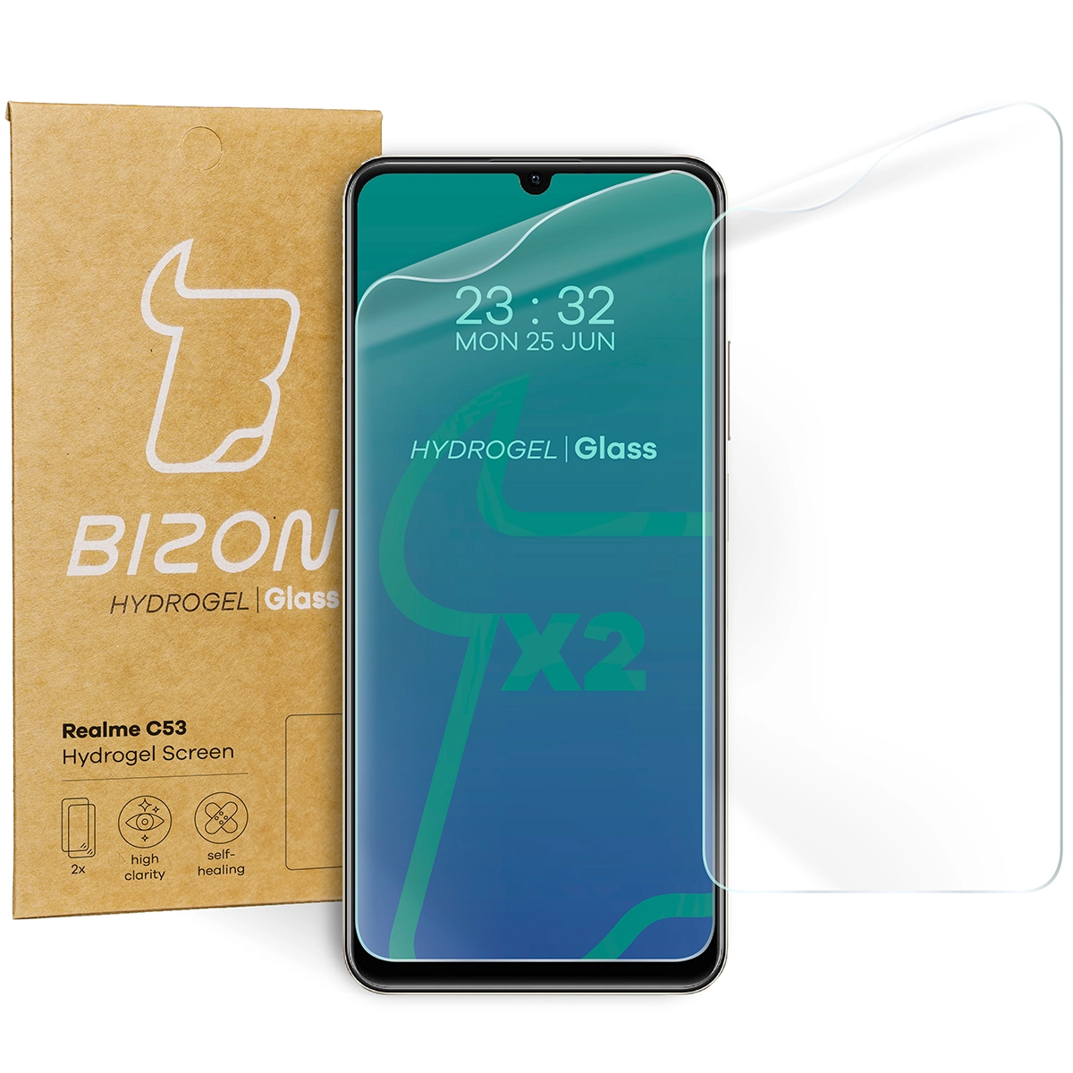 Folia hydrożelowa Bizon na ekran Hydrogel do Realme C53/Note 50 2 sztuki