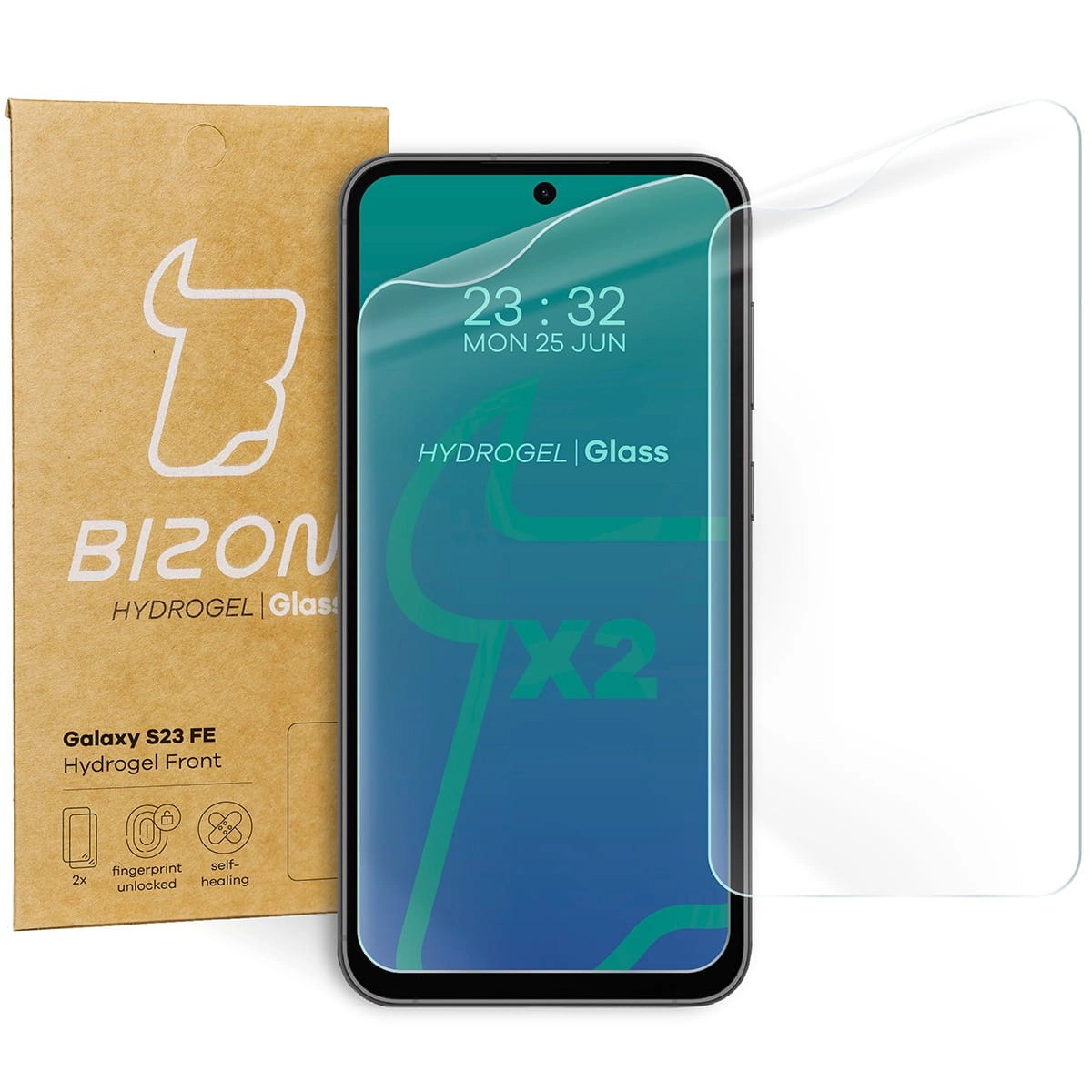 Folia hydrożelowa Bizon na ekran Hydrogel Front do Galaxy S23 FE 2 sztuki