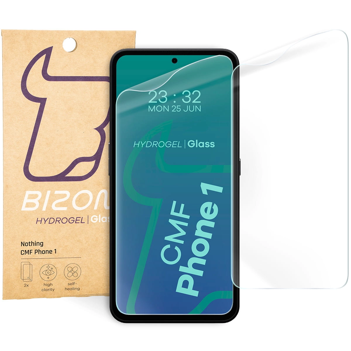 Folia hydrożelowa Bizon na ekran Hydrogel Front do Nothing CMF Phone 1 2 sztuki