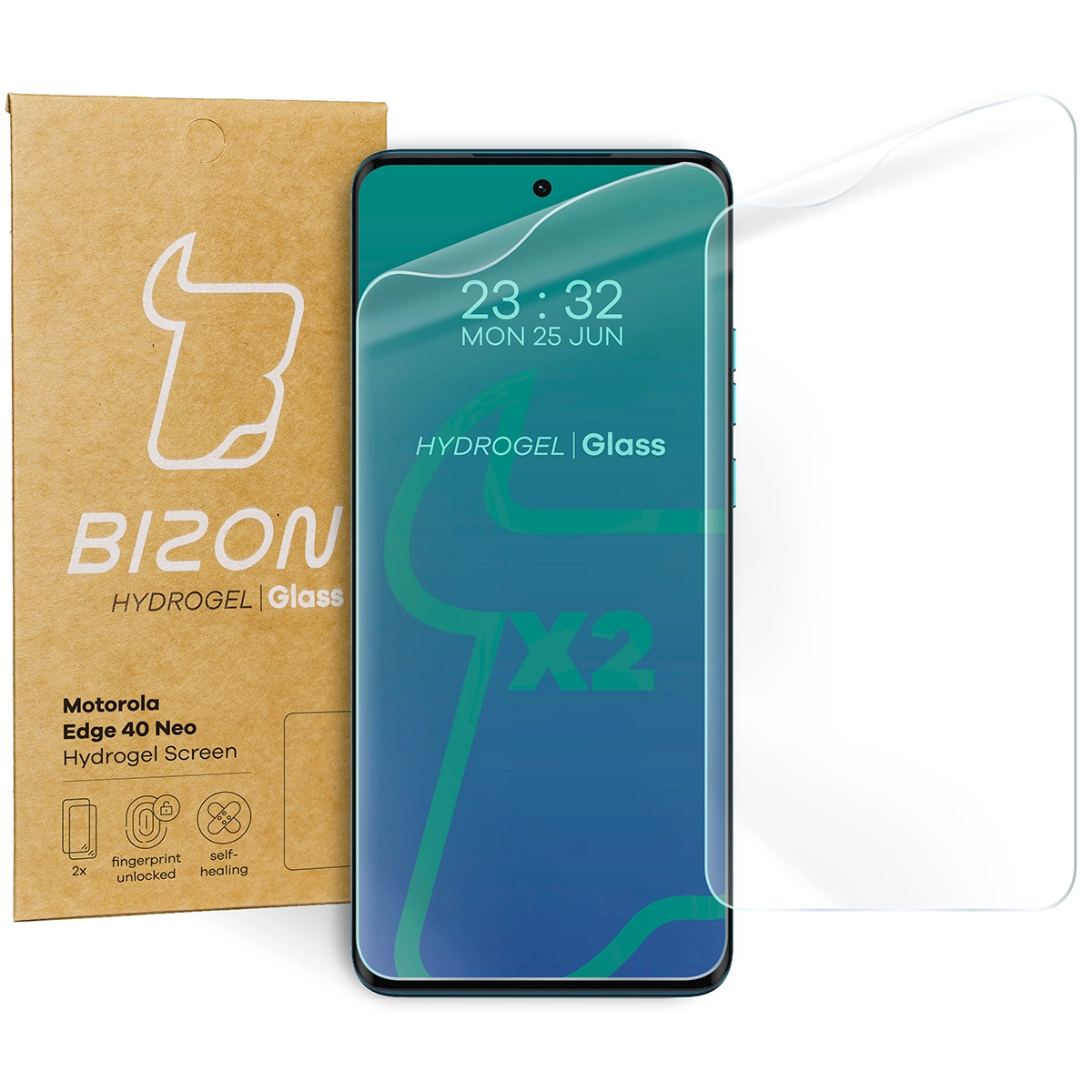 Folia hydrożelowa Bizon na ekran Hydrogel Front do Motorola Edge 40 Neo 2 sztuki