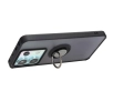 Etui Bizon z uchwytem na palec Hybrid Ring do Xiaomi Poco X6 / Xiaomi Redmi Note 13 Pro 5G Przydymione z czarną ramką