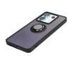 Etui Bizon z uchwytem na palec Hybrid Ring do Xiaomi Poco X6 / Xiaomi Redmi Note 13 Pro 5G Przydymione z czarną ramką