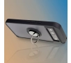 Etui Bizon z uchwytem na palec Hybrid Ring do Google Pixel 8a Przydymione z czarną ramką