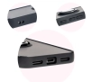 Etui Bizon z uchwytem na palec Hybrid Ring do Google Pixel 8a Przydymione z czarną ramką