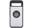 Etui Bizon z uchwytem na palec Hybrid Ring do Google Pixel 8a Przydymione z czarną ramką