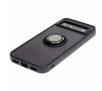 Etui Bizon z uchwytem na palec Hybrid Ring do Google Pixel 8a Przydymione z czarną ramką