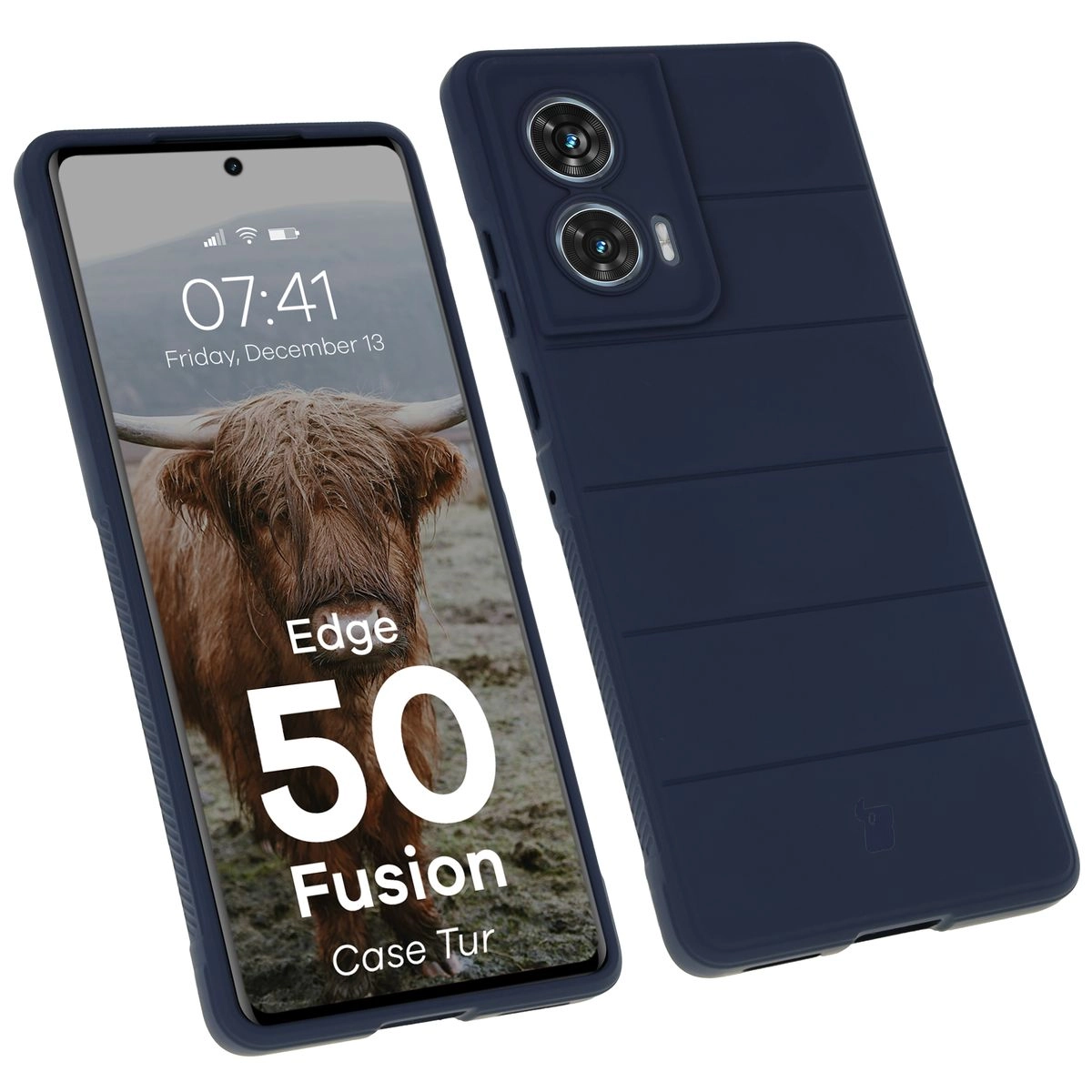 Etui Bizon Tur do Motorola Edge 50 Fusion Dark Blue