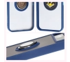 Etui Bizon z uchwytem na palec Hybrid Ring do Google Pixel 8a Przydymione z granatową ramką