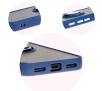 Etui Bizon z uchwytem na palec Hybrid Ring do Google Pixel 8a Przydymione z granatową ramką