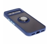 Etui Bizon z uchwytem na palec Hybrid Ring do Google Pixel 8a Przydymione z granatową ramką