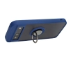 Etui Bizon z uchwytem na palec Hybrid Ring do Google Pixel 8a Przydymione z granatową ramką