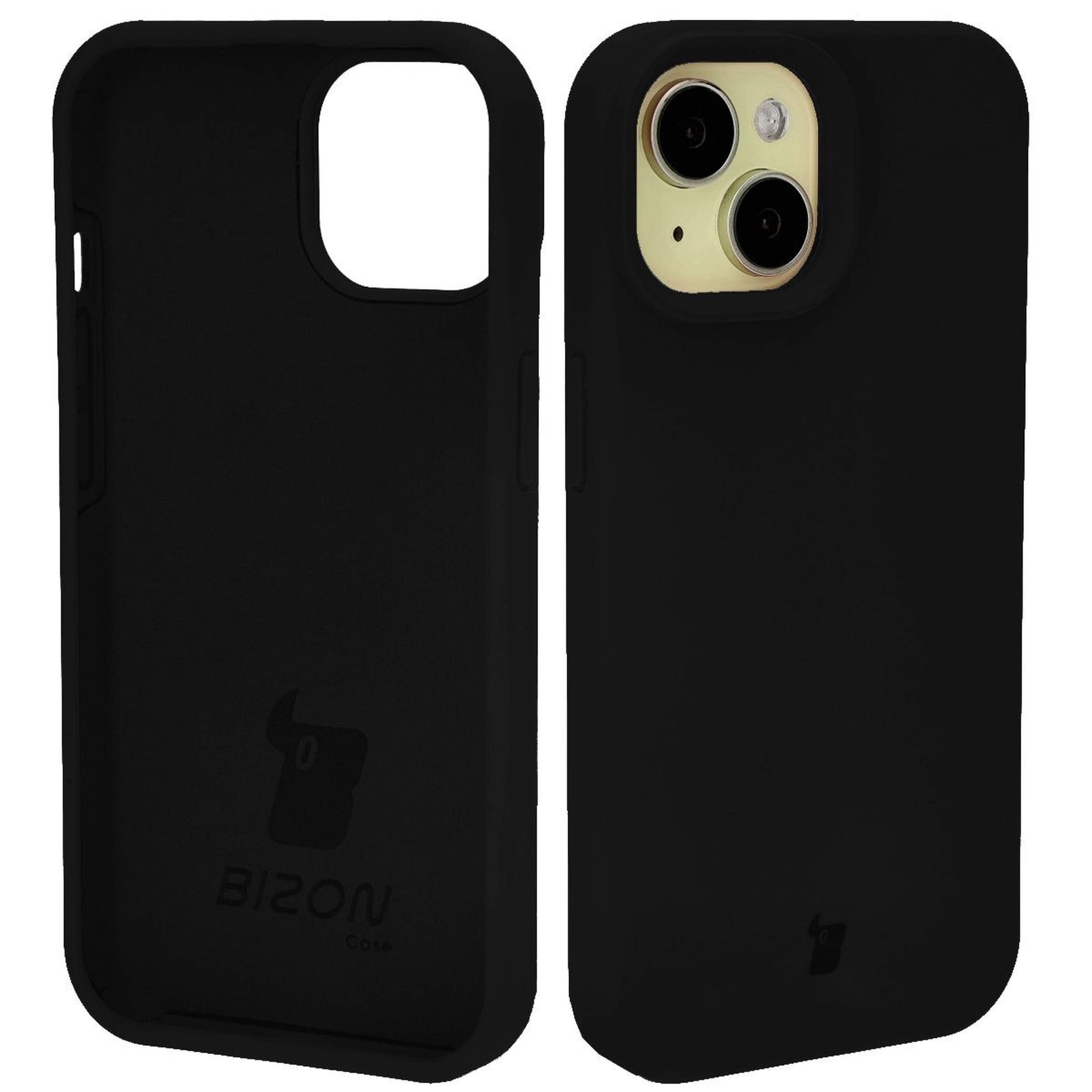 Etui Bizon Silikonowe Soft do iPhone 15 Czarny