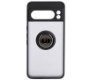 Etui Bizon z uchwytem na palec Hybrid Ring do Google Pixel 8 Pro Przydymione z czarną ramką
