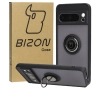 Etui Bizon z uchwytem na palec Hybrid Ring do Google Pixel 8 Pro Przydymione z czarną ramką