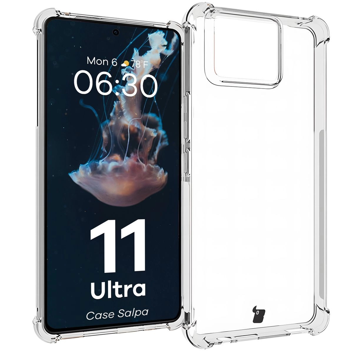 Etui Bizon Elastyczne Salpa do Asus Zenfone 11 Ultra Przezroczysty