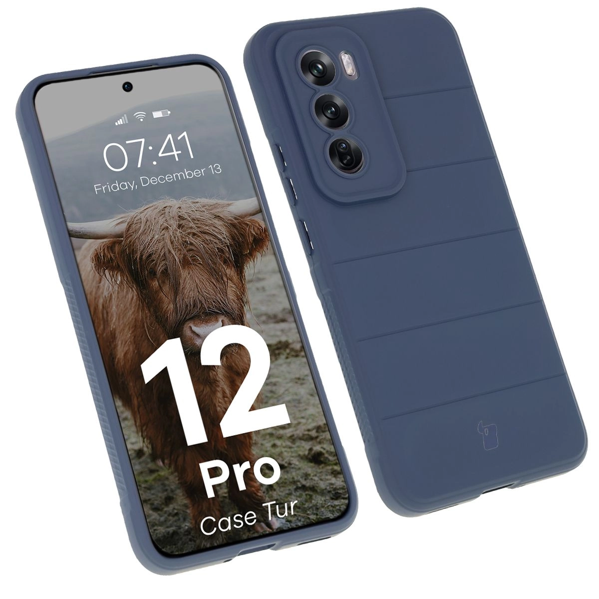 Etui Bizon Tur do Oppo Reno 12 Pro Dark Blue