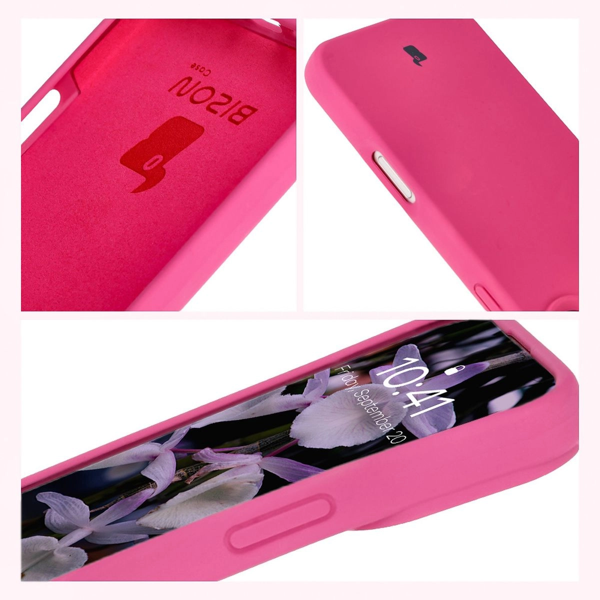Etui Bizon Silikonowe Soft do iPhone 16 Plus Fuksja