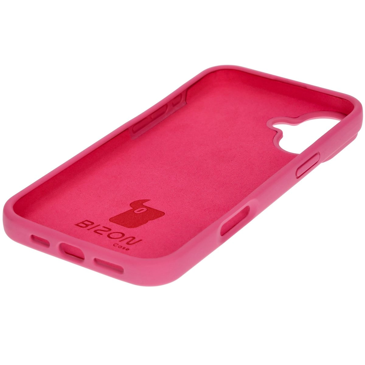 Etui Bizon Silikonowe Soft do iPhone 16 Plus Fuksja