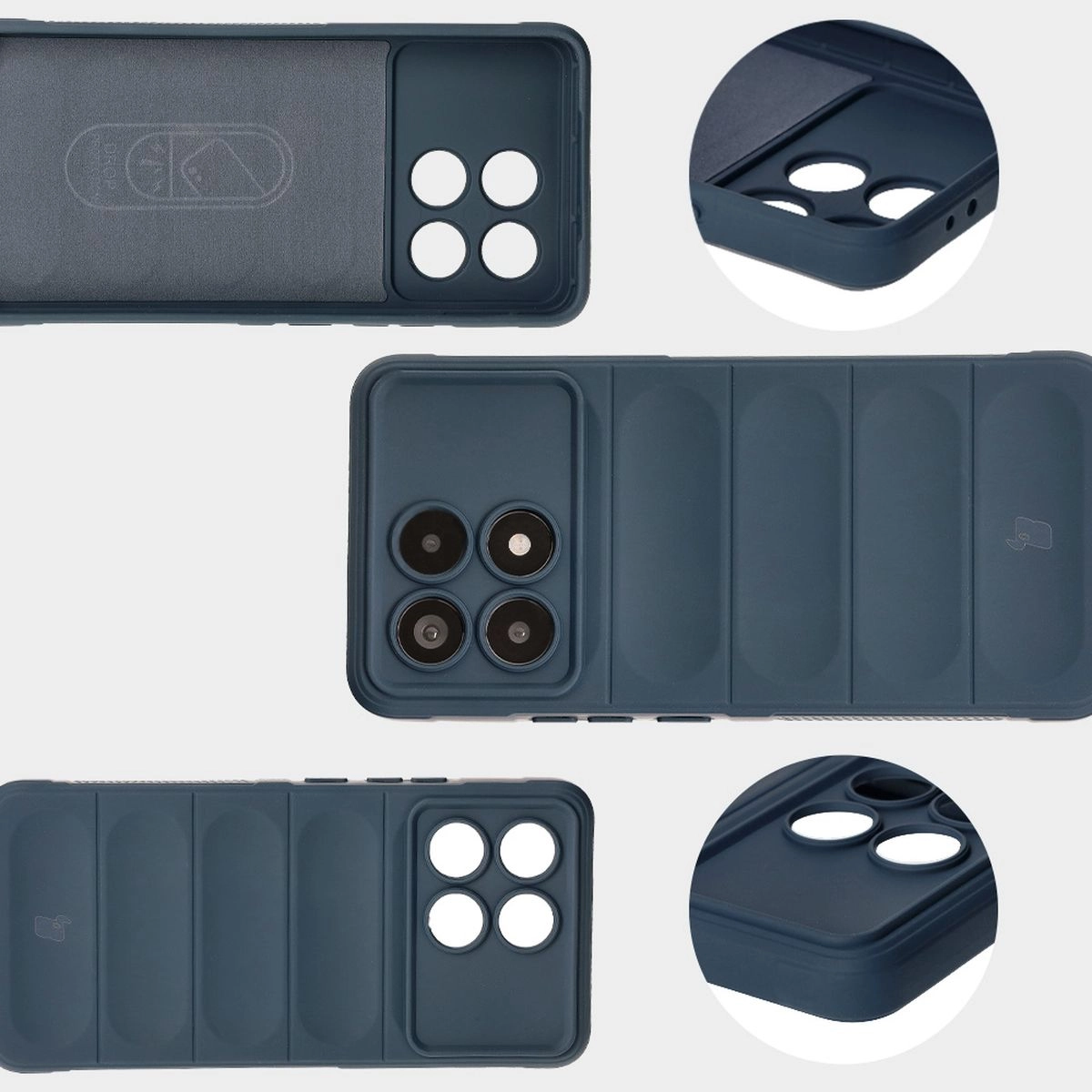 Etui Bizon Tur do Xiaomi Poco F6 Pro Dark Blue