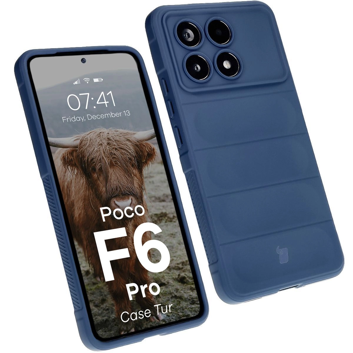 Etui Bizon Tur do Xiaomi Poco F6 Pro Dark Blue