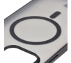 Etui Bizon MatteO z MagSafe do iPhone 16 Pro Max Półprzezroczyste z czarną ramką