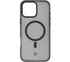 Etui Bizon MatteO z MagSafe do iPhone 16 Pro Max Półprzezroczyste z czarną ramką