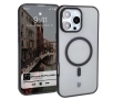 Etui Bizon MatteO z MagSafe do iPhone 16 Pro Max Półprzezroczyste z czarną ramką