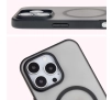 Etui Bizon MatteO z MagSafe do iPhone 16 Pro Max Półprzezroczyste z czarną ramką