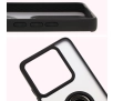 Etui Bizon z uchwytem na palec Hybrid Ring do Xiaomi 14T Pro Przydymione z czarną ramką