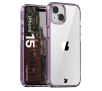 Etui Bizon Halo do iPhone 15 Przezroczysto-fioletowe