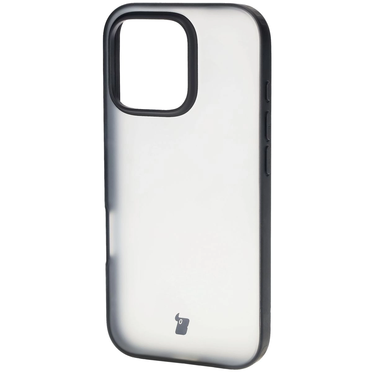 Etui Bizon Angelo do iPhone 16 Pro Przydymione z czarną ramką