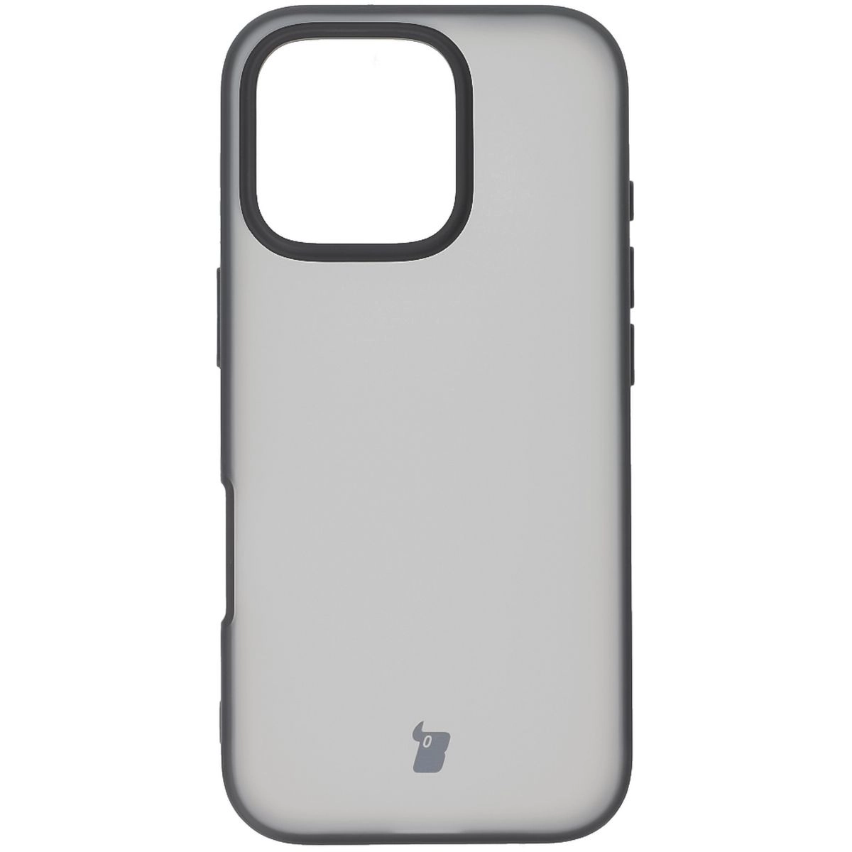Etui Bizon Angelo do iPhone 16 Pro Przydymione z czarną ramką