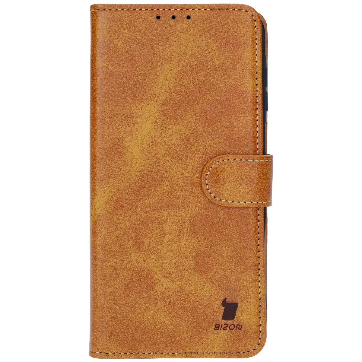 Etui Bizon z klapką Pocket do Galaxy A16 4G/5G Brązowy